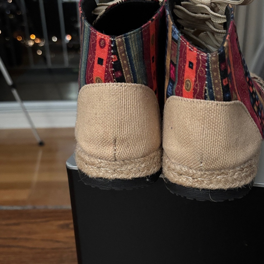 Source Unknown Multicolor Espadrille Boots - image 4